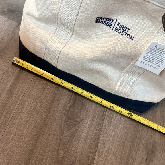 Canvas Tote Bag with Brown Handles - Picture 5 of 6